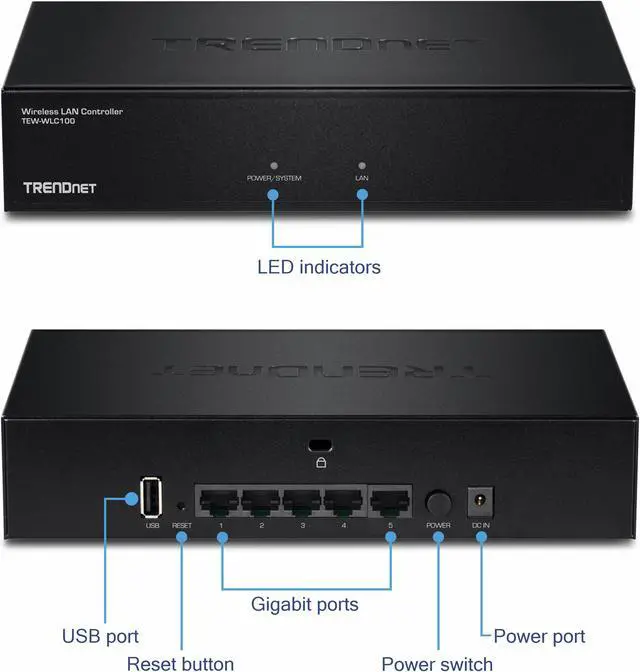 Alt view image 2 of 7 - TRENDnet TEW-WLC100 Wireless LAN Controller
