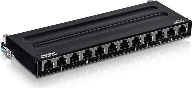 Alt view image 10 of 20 - TRENDnet TC-P12C6AS (V1.0R) 12-Port Cat6A Shielded Wall Mount Patch Panel