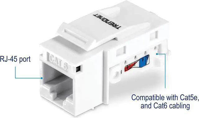 Alt view image 6 of 20 - TRENDnet TC-K50C6 Cat6 Keystone Jack - 50-Pack