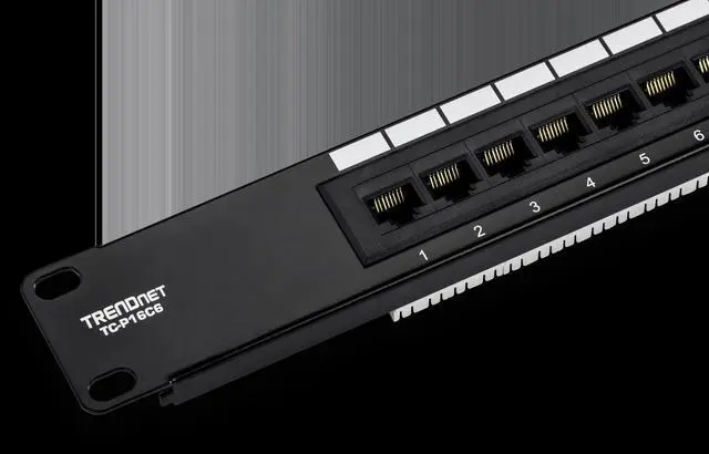 Alt view image 12 of 18 - TRENDnet TC-P16C6 16-Port Cat.6 Patch Panel