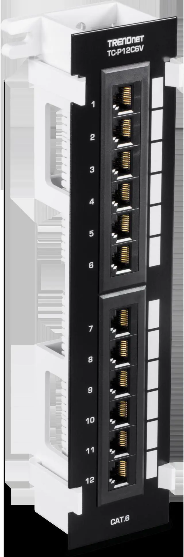 Main image of TRENDnet TC-P12C6V 12-Port Cat6 Unshielded Wall Mount Patch Panel