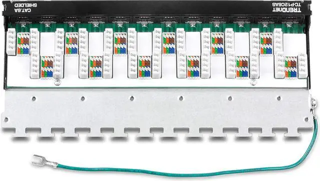 Alt view image 12 of 20 - TRENDnet TC-P12C6AS (V1.0R) 12-Port Cat6A Shielded Wall Mount Patch Panel