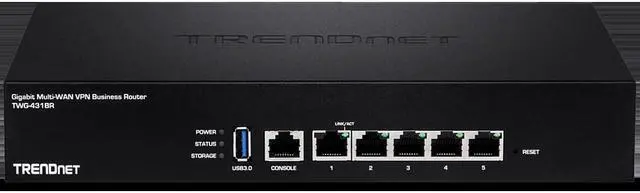 Alt view image 5 of 5 - TRENDnet Gigabit Multi-WAN VPN Business Router, 5 x Gigabit ports; 1 x Console Port, TWG-431BR