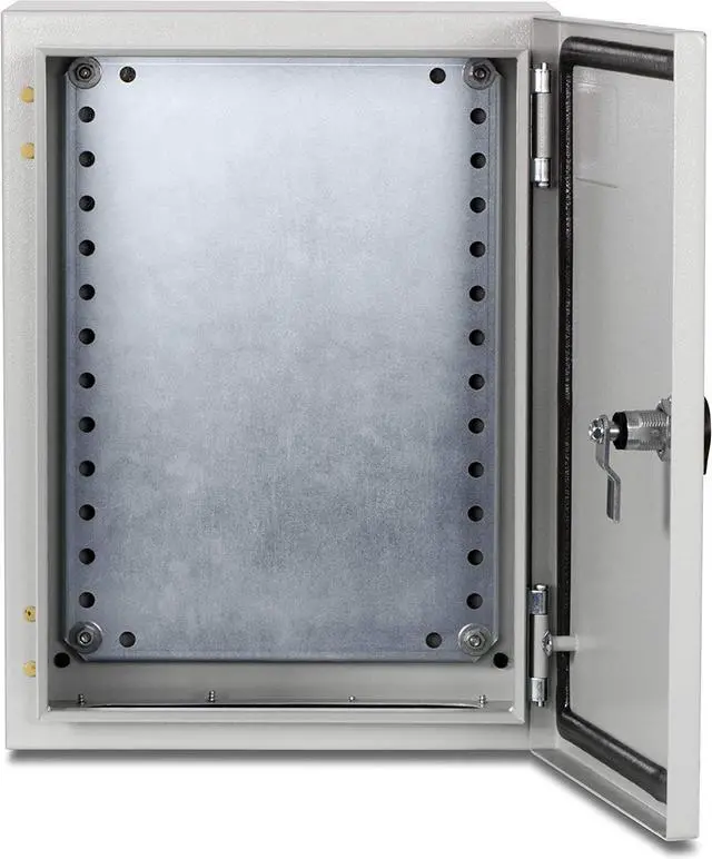 Alt view image 3 of 7 - TRENDnet TI-CA2, Outdoor IP66 Steel Enclosure with Lockable Hinged Door