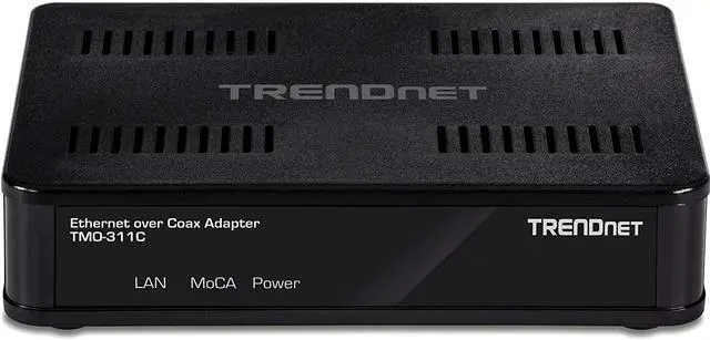 Alt view image 6 of 15 - TRENDnet Ethernet Over Coax Adapter,(2-Pack), Backward Compatible with MoCA 2.0, Gigabit LAN Port, Supports Net Throughput Up to 1Gbps, Supports Up to 16 Nodes on One Network, Black, TMO-311C2K