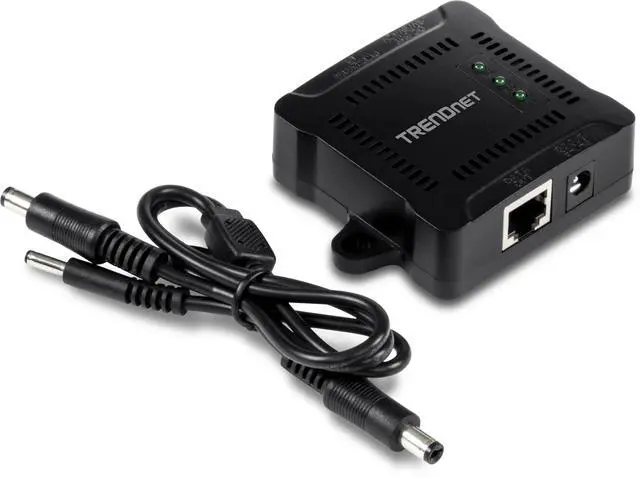 Alt view image 6 of 6 - TRENDnet Gigabit PoE Splitter, 1 x Gigabit PoE Input Port, 1 x Gigabit Output Port, Up to 100m (328 ft), Supports 5V, 9V, 12V Devices, 802.3af PoE Compatible, PoE Powered, Black, TPE-104GS