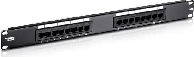 Alt view image 8 of 18 - TRENDnet TC-P16C6 16-Port Cat.6 Patch Panel