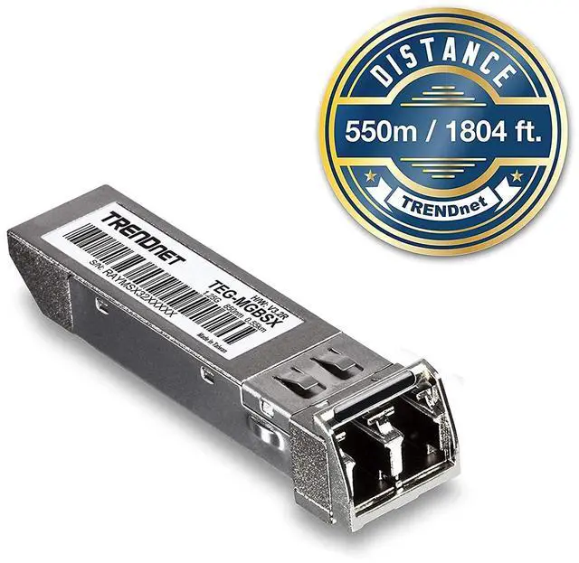Alt view image 3 of 5 - TRENDnet SFP Multi-Mode LC Module 4-Pack, TEG-MGBSX/4, Transmission Up to 550m (1804 Ft), Mini-GBIC, Hot Pluggable, IEEE 802.3z Gigabit Ethernet, Supports Up to 1.25 Gbps, Lifetime Protection