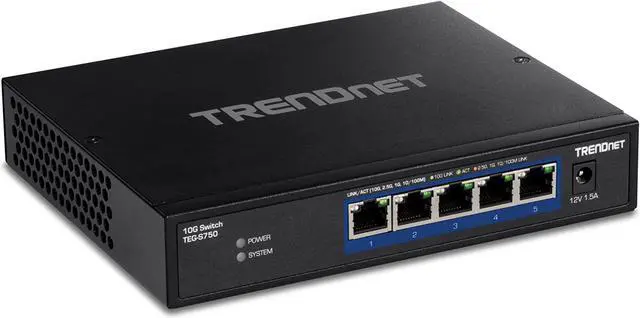 Alt view image 2 of 7 - TRENDnet 10GbE Networking Bundle with 5-Port 10G Switch (TEG-S750) and 10G PCIe Network Adapter (TEG-10GECTX)