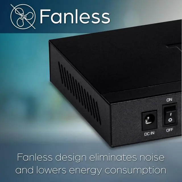 Alt view image 6 of 13 - TRENDnet 8-Port Unmanaged 2.5G PoE+ Switch, Fanless, Compact Desktop Design, Metal Housing, 2.5GBASE-T Ports, IEEE 802.3bz, 100W PoE Budget, Black,Lifetime Protection,TPE-TG380