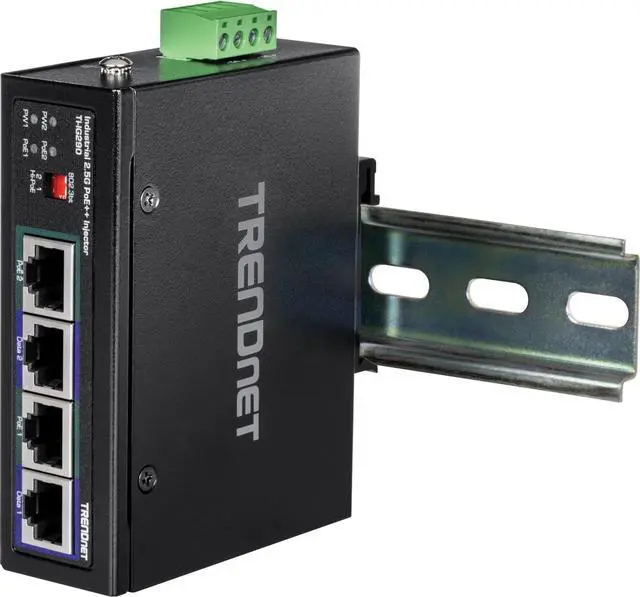 Alt view image 3 of 14 - TRENDnet 95W 2-Port Industrial 2.5G PoE++ Injector,  Supports PoE IEEE 802.3af, PoE+ IEEE 802.3at, And PoE++  IEEE 802.3bt, Not Compatible With Passive PoE Devices,  Black, TI-IG290