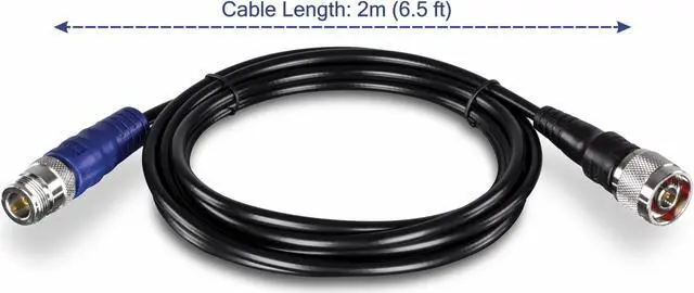 Alt view image 2 of 5 - TRENDnet N-Type Male to N-Type Female Antenna Cable - 2M (6.5 ft.), TEW-L402