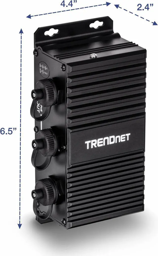 Alt view image 5 of 7 - TRENDnet TI-EU120 2-Port Industrial Outdoor Gigabit UPoE Extender