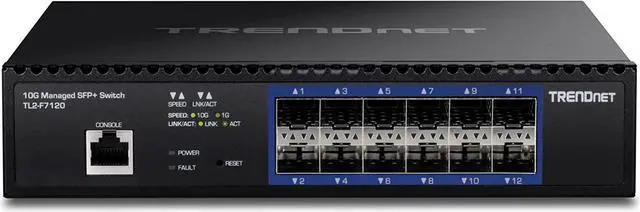 Alt view image 8 of 14 - TRENDnet  TL2-F7120, 12-Port 10G Layer 2 Managed SFP+ Switch