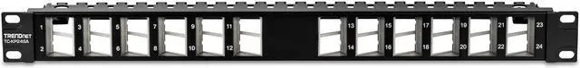 Alt view image 7 of 8 - TRENDnet TC-KP24SA, 24-Port Blank Angled Keystone Shielded 1U Patch Panel