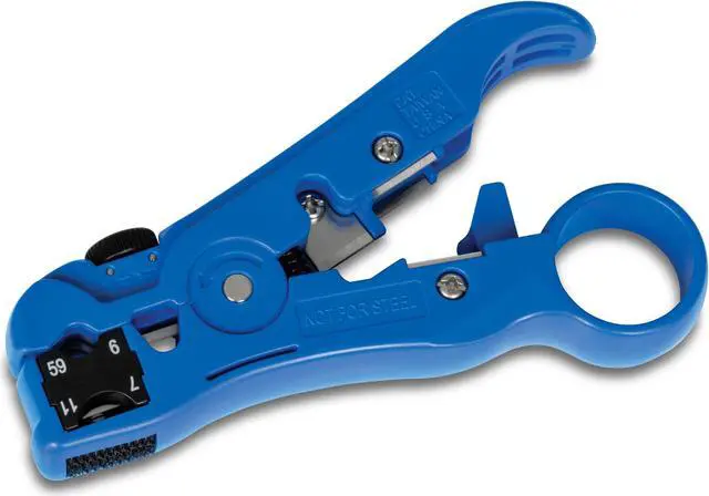 Alt view image 2 of 7 - TRENDnet Universal Stripping and Cutting Tool, RG59/6/11/7, UTP, STP, CAT5, 4P/6P/8P, Flat & Round Cables, Adjustable Blade Depth, TC-CT70