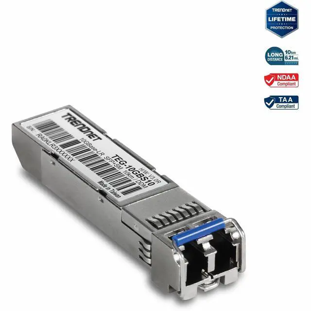 Main image of TRENDnet TEG-10GBS10 10GBASE-LR SFP+ Single Mode LC Module (10KM with DDM)