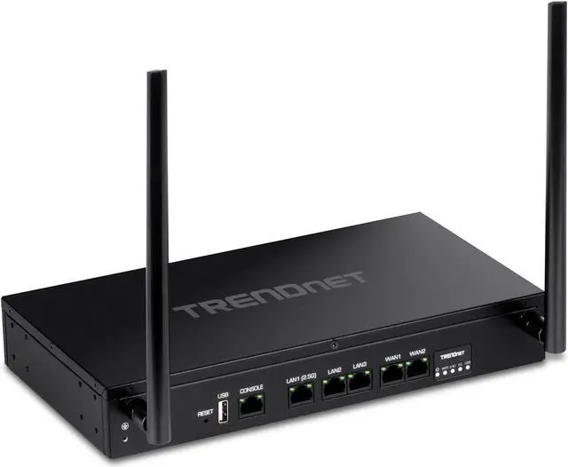 Main image of TRENDnet AX1800 Dual-Band WiFi 6 Gigabit Dual-WAN VPN Router, Small Business, Virtual Private Network, Inter-VLAN Routing, QoS, 2.5G Support, Pre-Encrypted Wireless, Black, TEW-929DRU (Pack of 1)