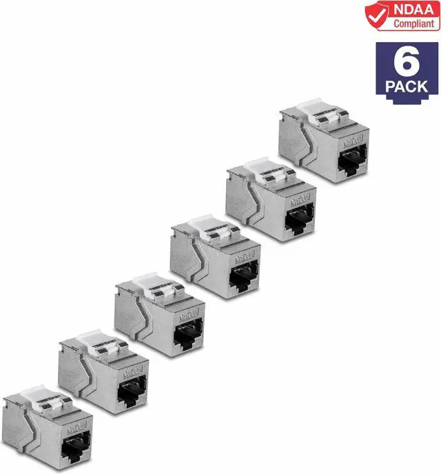 Main image of TRENDnet TC-KC06C6A,Cat6A RJ45 Keystone Inline Coupler Keystone Jack, 6-Pack