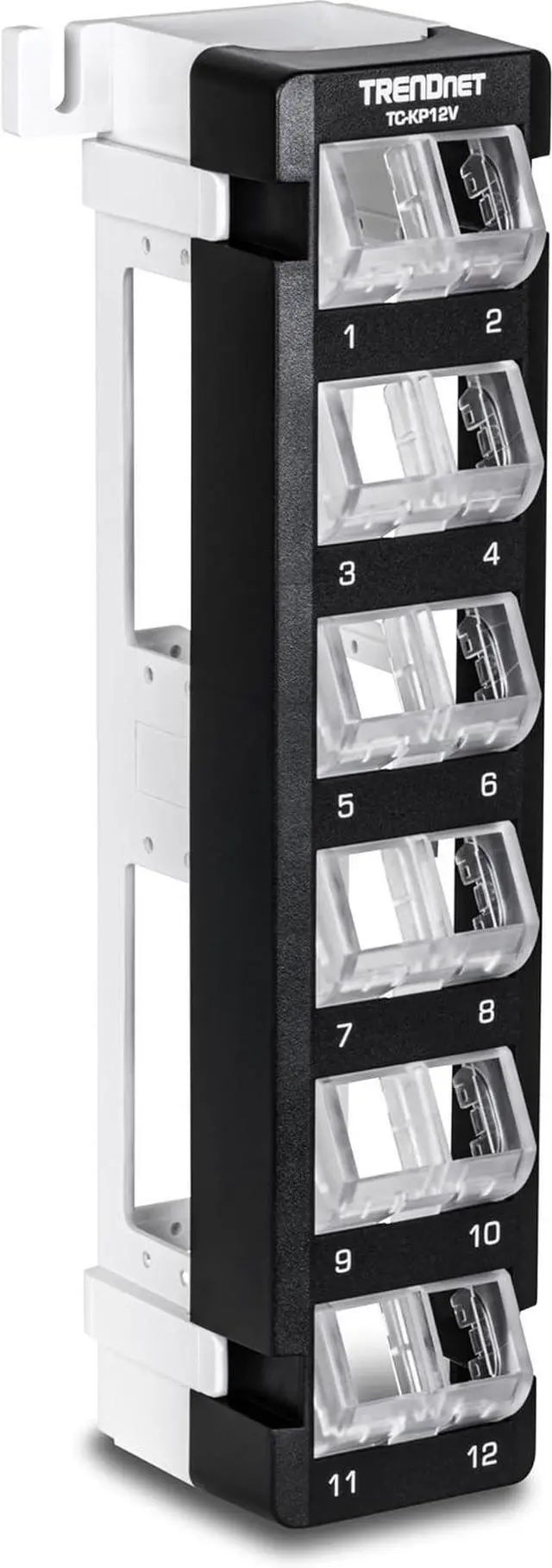 Alt view image 4 of 6 - TRENDnet 12-Port Blank Angled Wall Mount Keystone Patch Panel, TC-KP12V