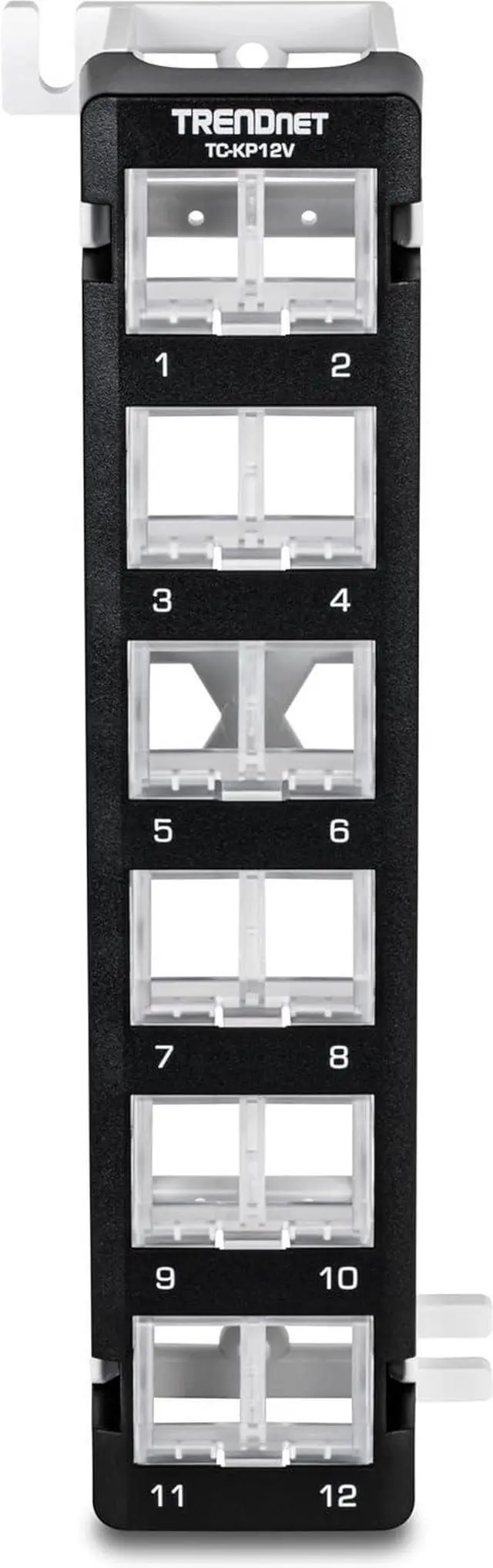 Main image of TRENDnet 12-Port Blank Angled Wall Mount Keystone Patch Panel, TC-KP12V