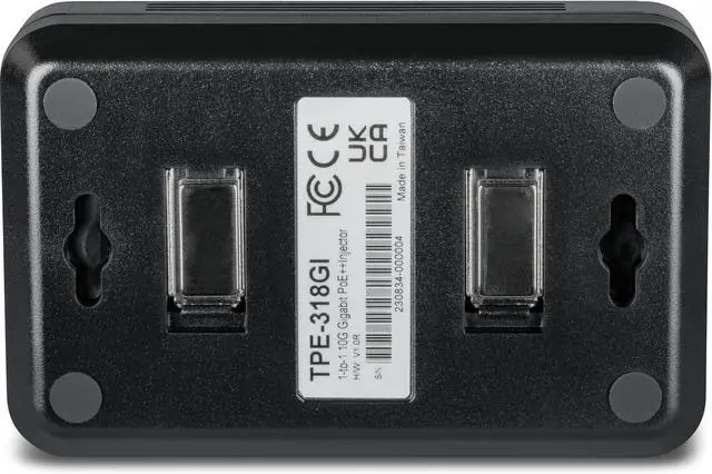 Alt view image 6 of 9 - TRENDnet 10G PoE++ Injector, TPE-318GI, Converts a NonPoE Port to A PoE++ 10G Port, Supplies PoE (15.4W), PoE+ (30W), or PoE++ (90W)