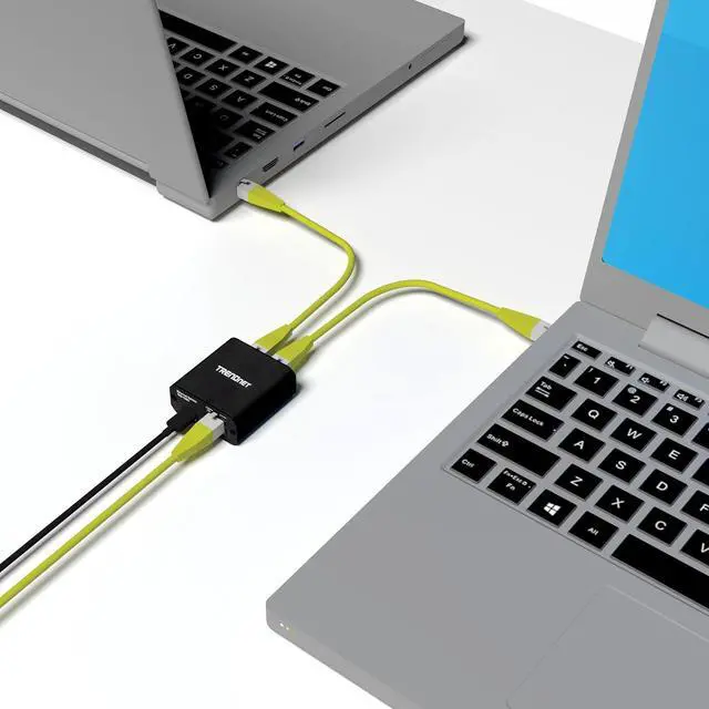 Alt view image 2 of 15 - TRENDnet 2-Port Gigabit Splitter with USB Type C Power, TEG-102S, Splits One Network Connection Into Two, Ethernet Splitter, USB Type C Power Cable Included, NDAA & TAA Compliant