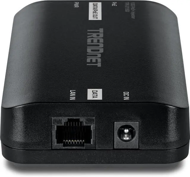 Alt view image 3 of 11 - TRENDnet 10G PoE+ Injector, TPE-315GI, Convert Non-PoE Port to a PoE+ Port, PoE (15.4W) or PoE+ (30W), 10GBASE-T Compliant, Up to 100m (328 ft.), Black