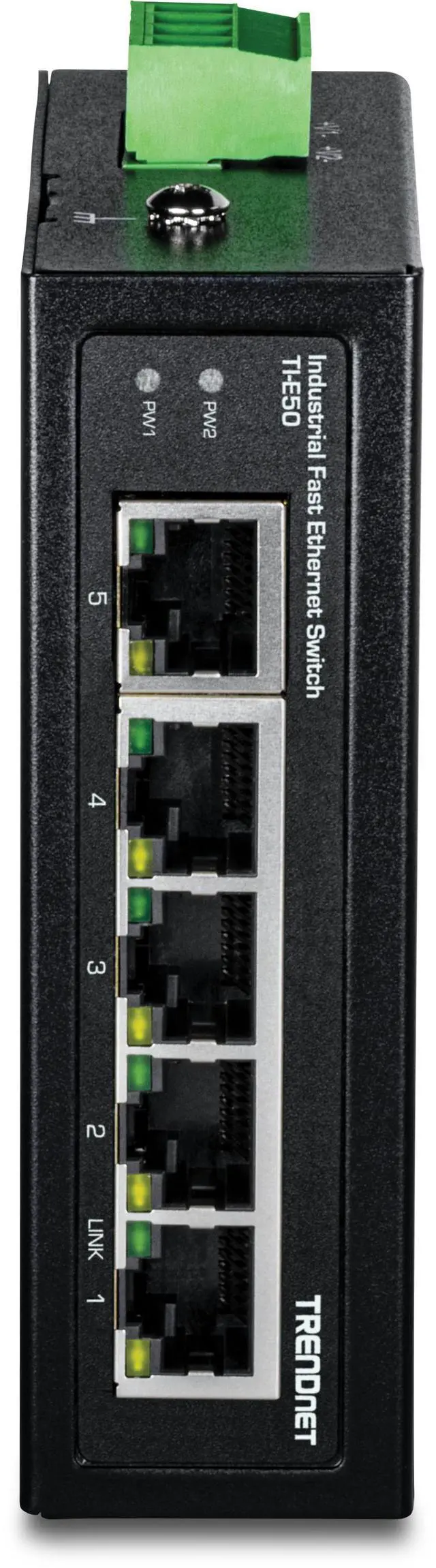 Alt view image 7 of 7 - TRENDnet TI-E50 5-Port Industrial Fast Ethernet DIN-Rail Switch