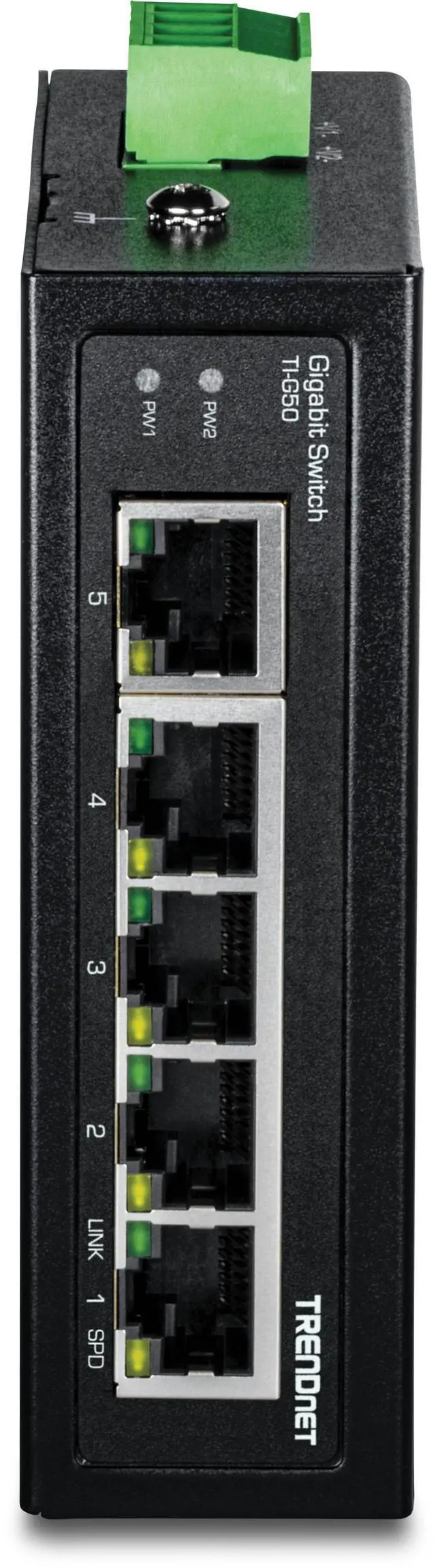 Alt view image 7 of 7 - TRENDnet TI-G50 5-Port Industrial Gigabit Ethernet DIN-Rail Switch