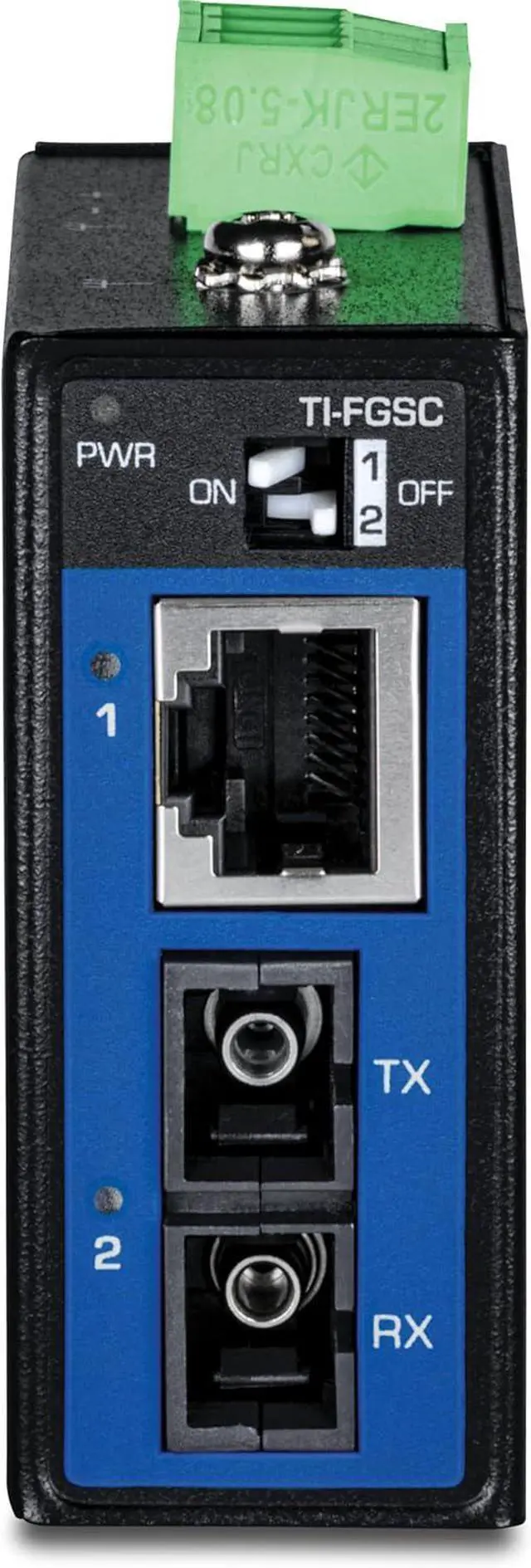 Alt view image 3 of 6 - TRENDnet Hardened Industrial 1000BASE-LX Multi-Mode SC Fiber Media Converter (1km, 0.62mi.), TI-FGSC, 1 x Gigabit RJ45 Port, 1 x SC-Type Interface Port, NDAA TAA Compliant