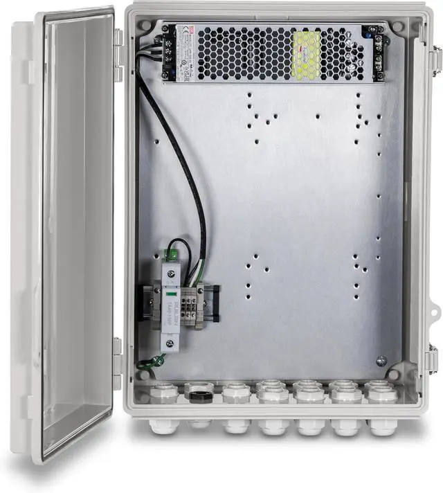 Alt view image 3 of 7 - TRENDnet Outdoor IP68 Weatherproof Enclosure with 350W Power  Supply, TI-CA4K, IK10 Impact Protection, Power Supply Supports up to  350W (55V DC, 6.3A), 20kA @ 8/20 s Surge Protection