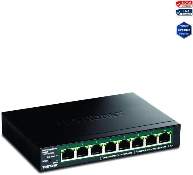 Main image of TRENDnet TPE-TG82ES 8-Port Gigabit EdgeSmart PoE+ Switch