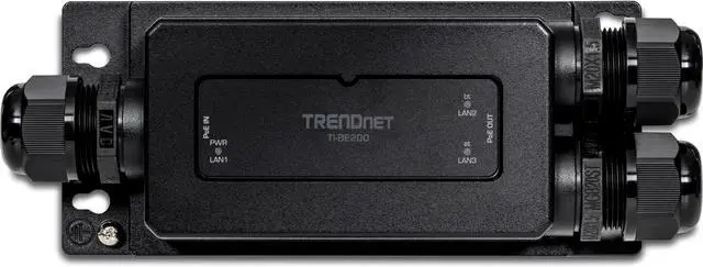 Alt view image 5 of 5 - TRENDnet 2-Port Industrial Outdoor Gigabit PoE++ Extender, Extends PoE++ Connection up to 200m (656 ft.) for up to 2 Devices, TI-BE200