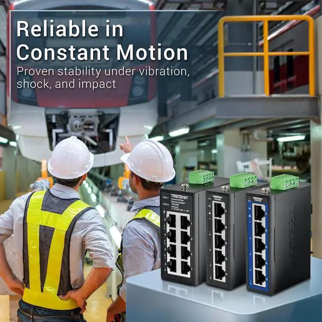 Alt view image 5 of 7 - TRENDnet TI-GLC50, 5-Port Industrial Gigabit DIN-Rail Mini Switch