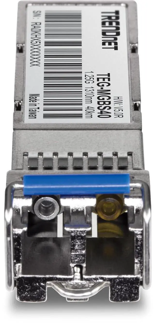 Alt view image 5 of 6 - TRENDnet SFP to RJ45 Mini-GBIC Single Mode LC Module, TEG-MGBS40, Up to 40 km, Single-mode Fiber, LC Connector-Type, Connect with a Standard Mini-GBIC Slot, Duplex LC Connector, Lifetime Protection