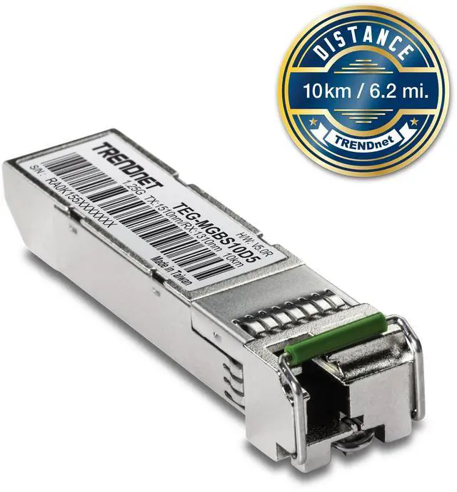 Alt view image 4 of 7 - TRENDnet Mini-GBIC Dual Wavelength Single-Mode LC Module 1550 (10 km/6.2 Miles)
