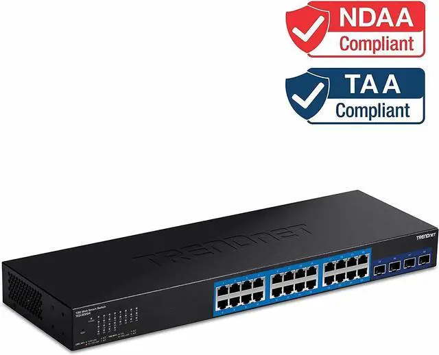 Main image of TRENDnet TEG-30284 24-port Gigabit Web Smart with 4 x 10G SFP+ slots