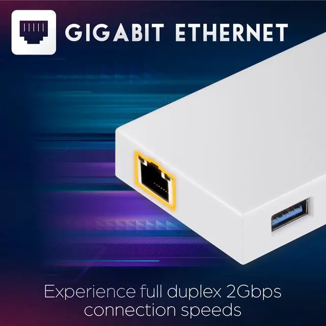 Alt view image 6 of 7 - TRENDnet 3-Port USB 3.0 Hub, TU3-ETGH3, Compact USB to Ethernet Adapter, 3 x USB 3.0 Ports, 1 x RJ-45 Gigabit Ethernet Port, Supports XP, Vista, Windows, Mac OS 10.6-10.9, Nintendo Switch, White