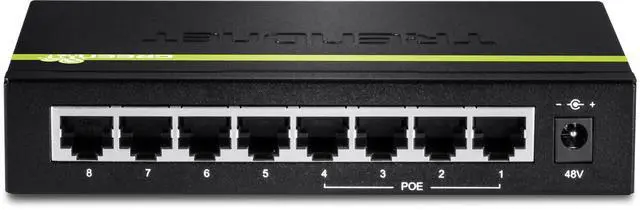 Alt view image 7 of 7 - TRENDnet 8-Port 10/100Mbps PoE Switch, 4 x 10/100 Ports, 4 x 10/100 PoE Ports, 30W PoE Power Budget, 1.6 Gbps Switching Capacity, 802.3af, Lifetime Protection, Black, TPE-S44