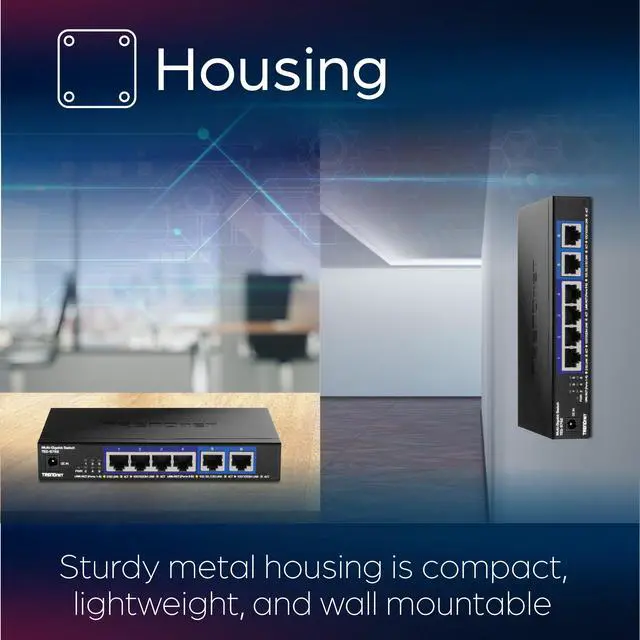 Alt view image 6 of 7 - TRENDnet TEG-S762, 6-Port Multi-Gig Switch