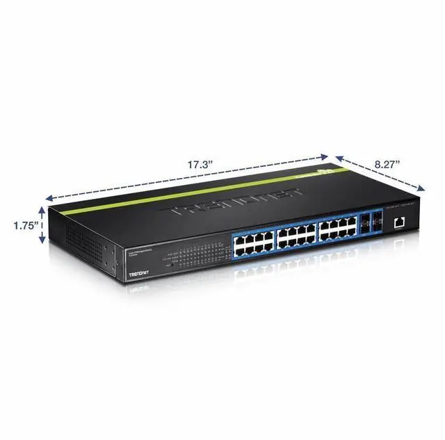 Alt view image 4 of 6 - TRENDnet TL2-G244 24-port Gigabit Layer 2 Switch