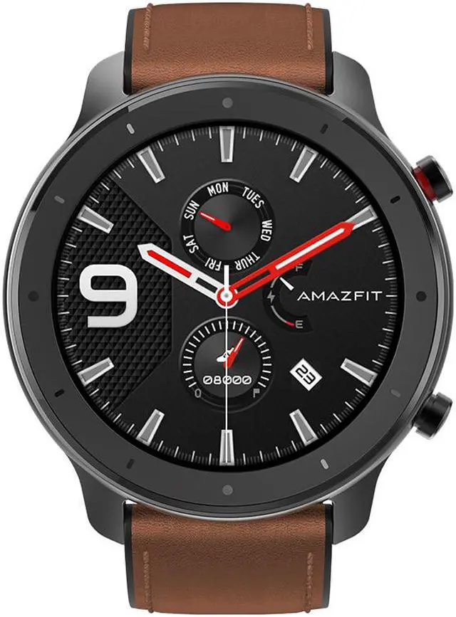 Alt view image 6 of 13 - Amazfit GTR Smartwatch with GPS+GLONASS, All-Day Heart Rate Monitor, Daily Activity Tracker Rate and Activity Tracking, 24-Day Battery Life, 12- Sport Modes, 47mm, Aluminium Alloy