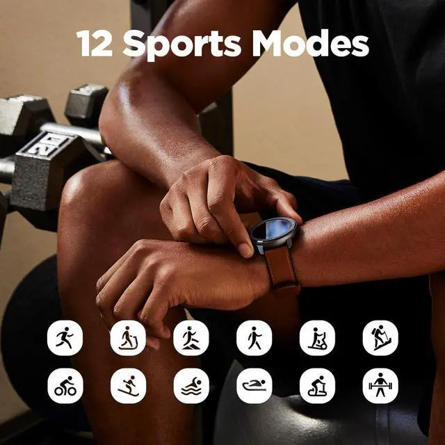 Alt view image 5 of 13 - Amazfit GTR Smartwatch with GPS+GLONASS, All-Day Heart Rate Monitor, Daily Activity Tracker Rate and Activity Tracking, 24-Day Battery Life, 12- Sport Modes, 47mm, Aluminium Alloy