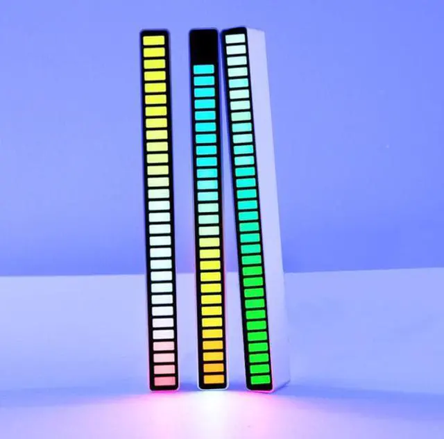 Main image of rgb voice-activated pickup rhythm light desktop electronic car voice-activated atmosphere colorful usb level spectrum music light
