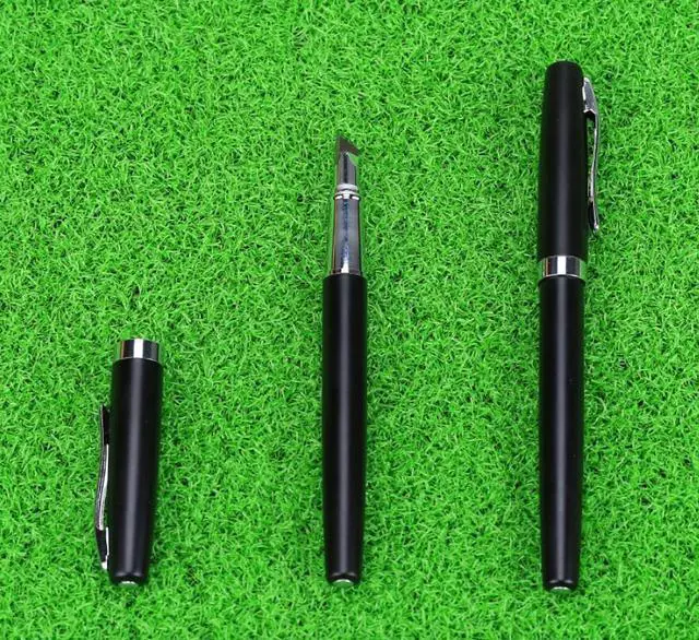 Alt view image 3 of 3 - Kluoshi metal shell pen type fiber optic cutter fiber optic cutting pen oblique cutting pen leather wire fiber optic cable pigtail bare fiber cutter