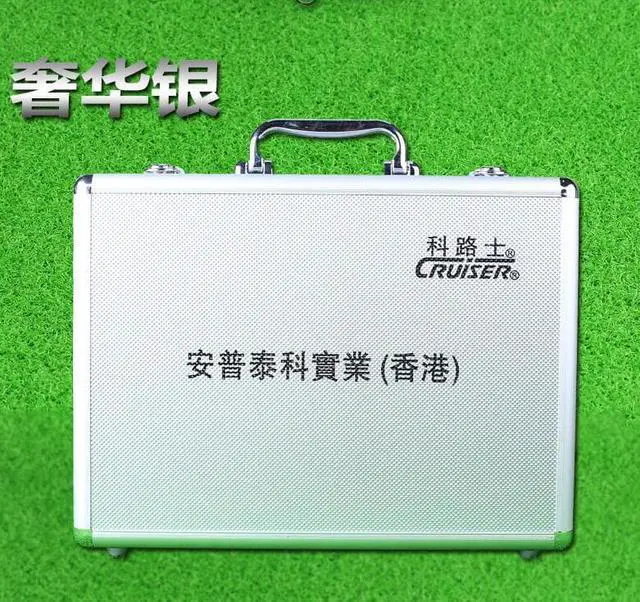 Alt view image 3 of 3 - Kluoshi FTTH fiber-to-the-home aluminum alloy shockproof packaging box portable repair tool equipment box fiber optic hot melt cold splicing tool box silver black silver