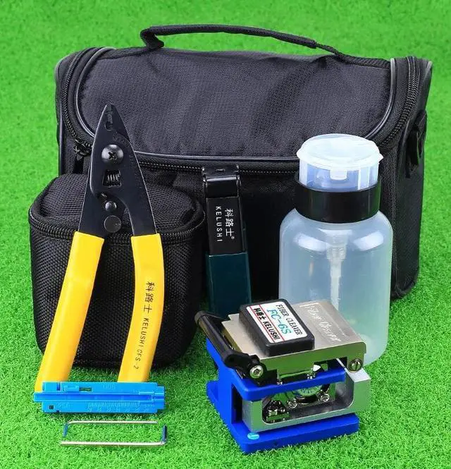 Main image of Colus FTTH fiber optic home toolbox set 10 sets of leather wire stripper Vimüller pliers FC-6S cutting knife cold junction set combination