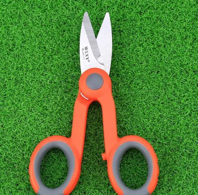 Main image of Colus fiber Kevlar scissors fiber optic aramid fiber pigtail jumper fiber scissors plastic non-slip handle FTTH fiber into the home cold junction hot melt tool sharp serrated blade