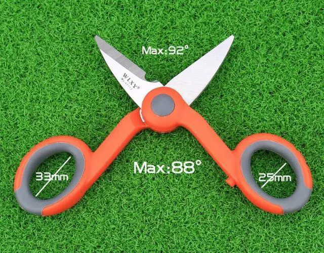 Alt view image 4 of 5 - Colus fiber Kevlar scissors fiber optic aramid fiber pigtail jumper fiber scissors plastic non-slip handle FTTH fiber into the home cold junction hot melt tool sharp serrated blade